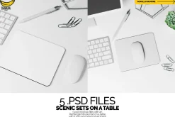 Rectangle Mousepad Mockup Bundle