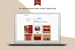 Red and Gold Instagram Posts
