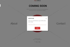 Red Circle - Coming Soon HTML Templ.