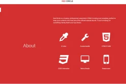 Red Circle - Coming Soon HTML Templ.