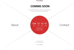 Red Circle - Coming Soon HTML Templ.