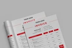 Red Invoice Template