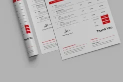 Red Invoice Template