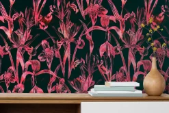 Red Irises Wallpaper Pattern