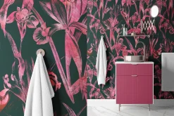 Red Irises Wallpaper Pattern