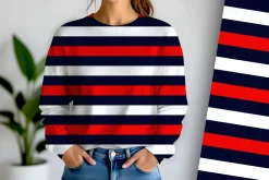 Red White and Blue Impact Stripe