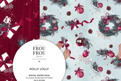 Red Winter Christmas Paper Pack