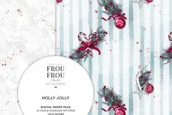 Red Winter Christmas Paper Pack