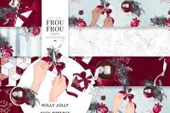 Red Winter Christmas Paper Pack