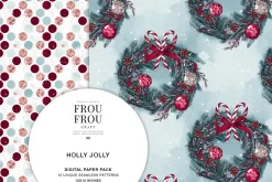 Red Winter Christmas Paper Pack