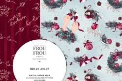 Red Winter Christmas Paper Pack