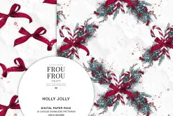 Red Winter Christmas Paper Pack