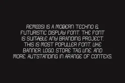 Remoosi - Digital Futuristic Font