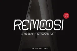 Remoosi - Digital Futuristic Font