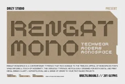Rengat Mono - Modern Monospace Font