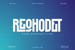 Reqhodet - Minimal & Tall Font