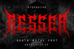 ResseR Modern Metal Font