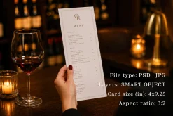 Restaurant Menu / Wine List Mockup