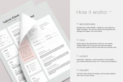 Resume Template 3 page / Valérie