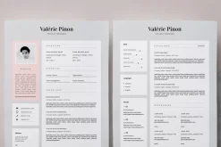 Resume Template 3 page / Valérie