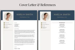Resume Template with Photo Blue CV