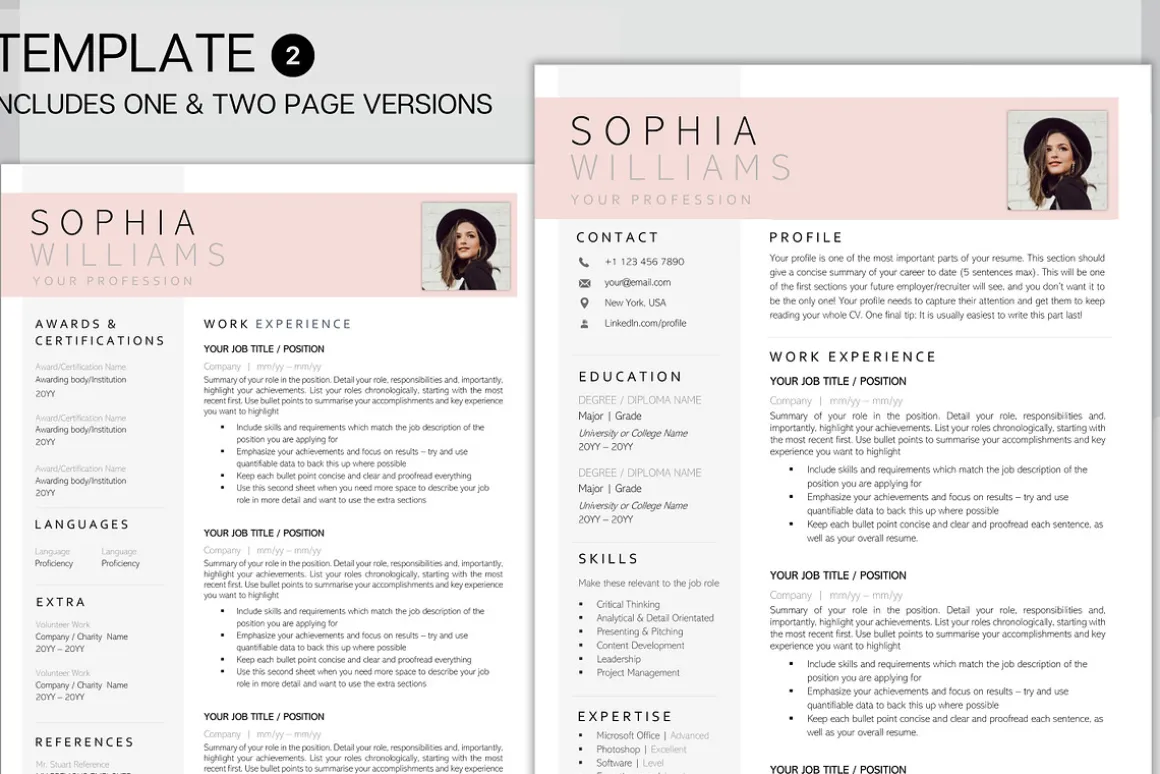 Resume BUNDLE - 5 Templates!