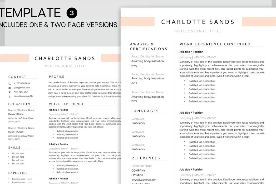 Resume BUNDLE - 5 Templates!