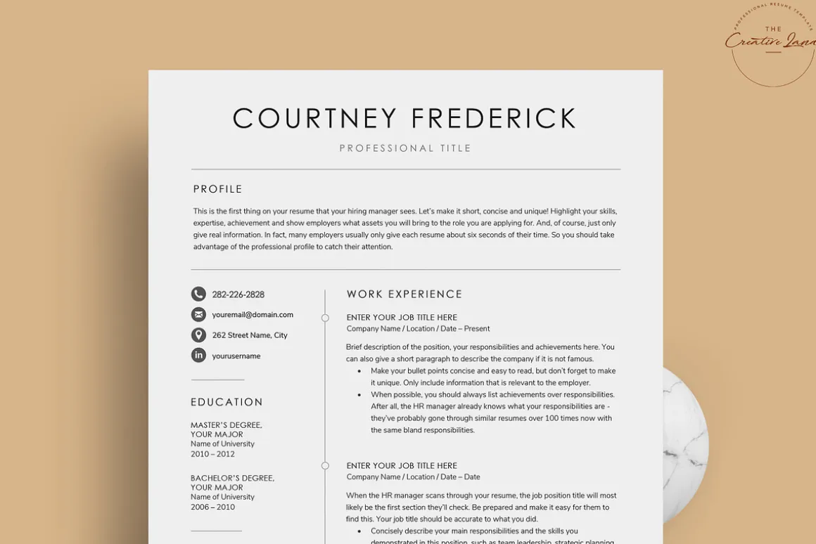 Resume/CV - The Courtney