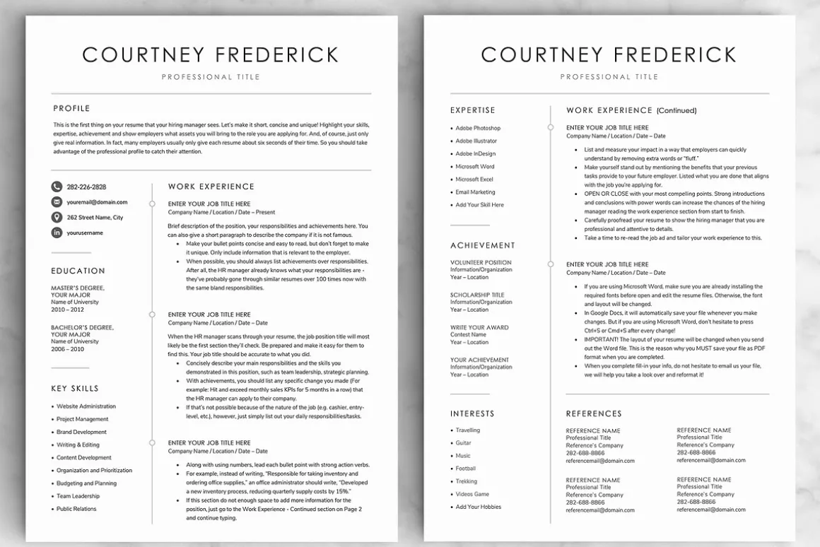 Resume/CV - The Courtney