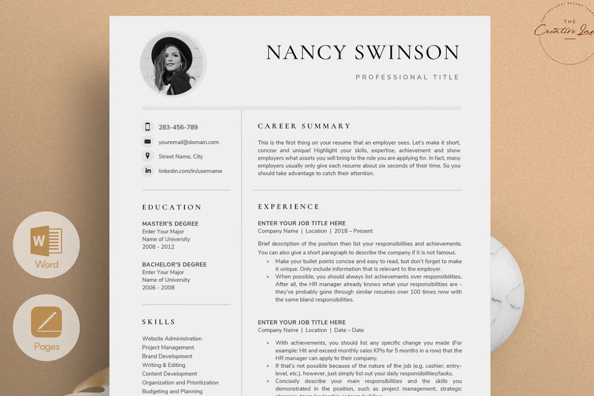 Resume/CV - The Nancy