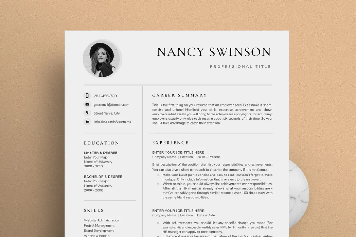 Resume/CV - The Nancy