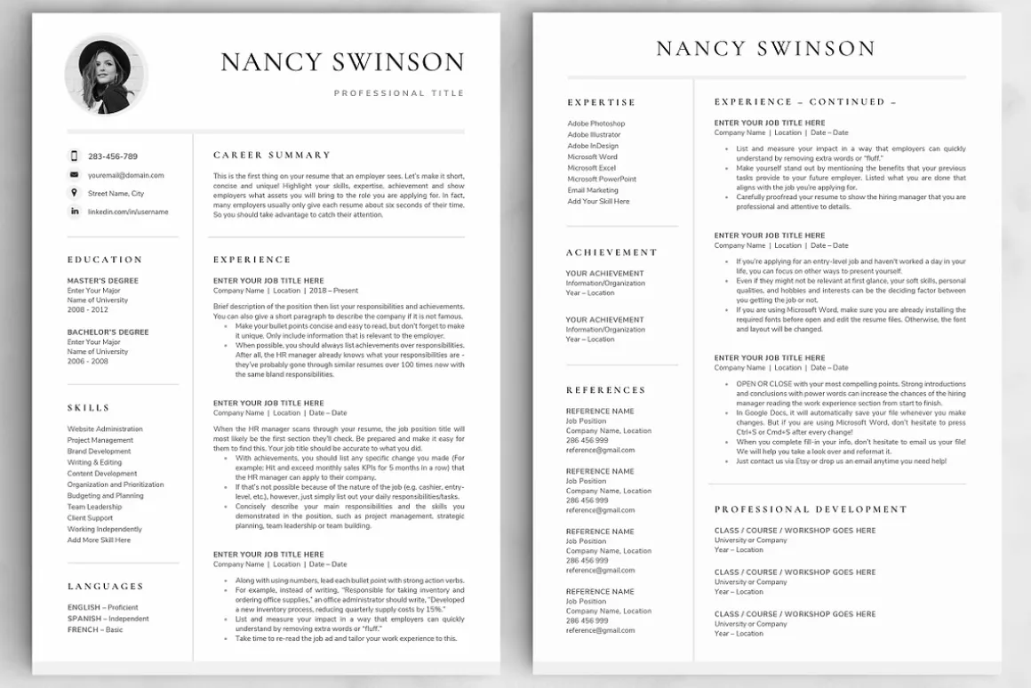 Resume/CV - The Nancy