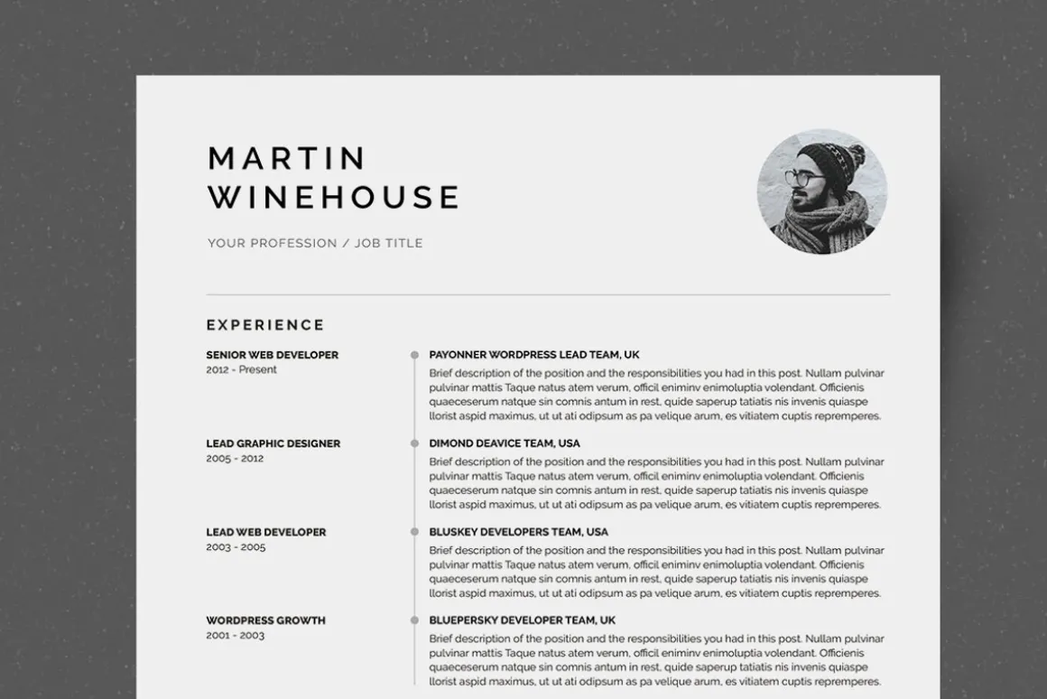 Resume Template / CV