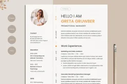 Resume Template Greta