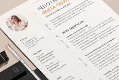 Resume Template Greta