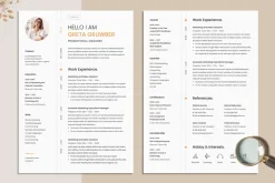 Resume Template Greta