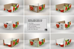 Retail Shelf Box 06 Packaging Mockup