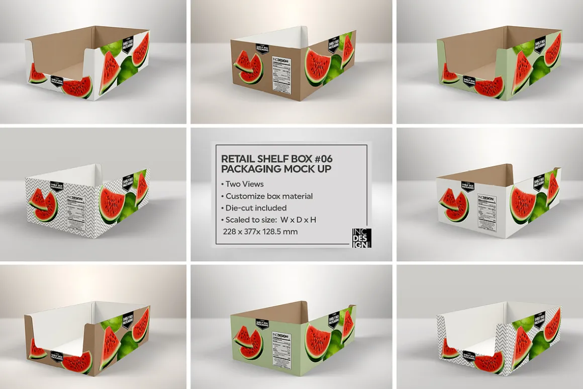 Retail Shelf Box 06 Packaging Mockup