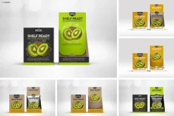 Retail Shelf Box 21 Packaging Mockup