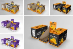 Retail Shelf Box 21 Packaging Mockup