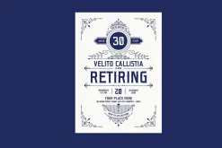 Retirement Party Invitation Vintage