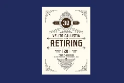 Retirement Party Invitation Vintage