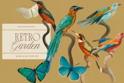 Retro Garden Floral Pattern Kit