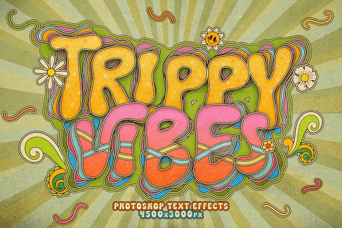 Retro Groovy Text Effects