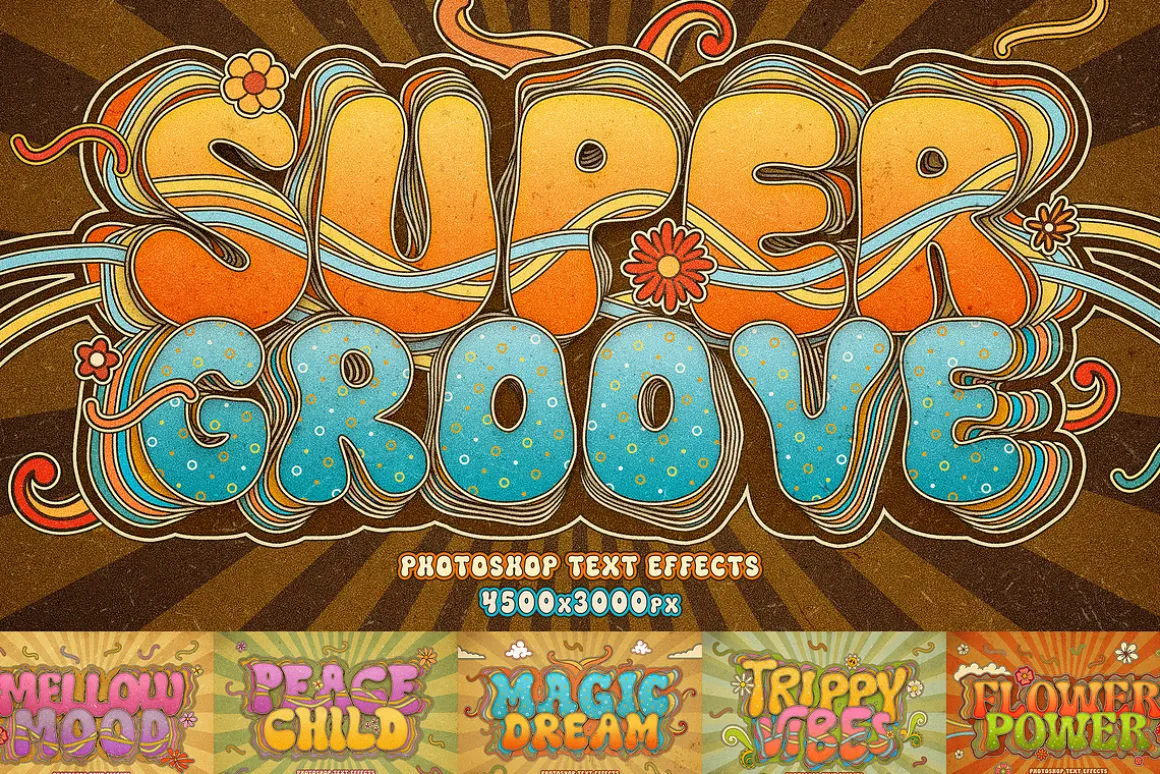 Retro Groovy Text Effects