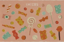 Retro Halloween clipart set