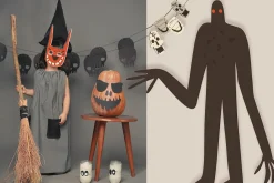 Retro Halloween clipart set