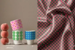Retro Pixel Geometric Grid Pattern