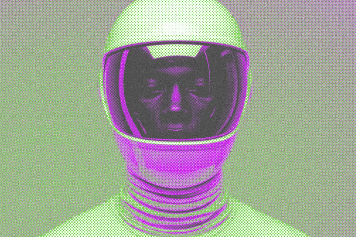 Retro Thermal Halftone Photo Effect
