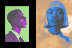 Retro Thermal Halftone Photo Effect